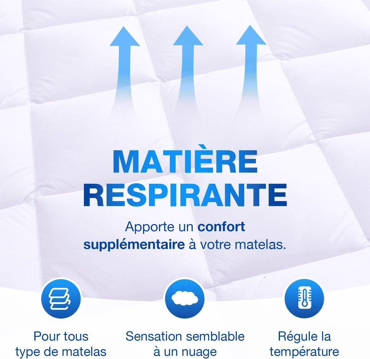 Surmatelas, 800 g pour chambre et lit – vue détaillée 16