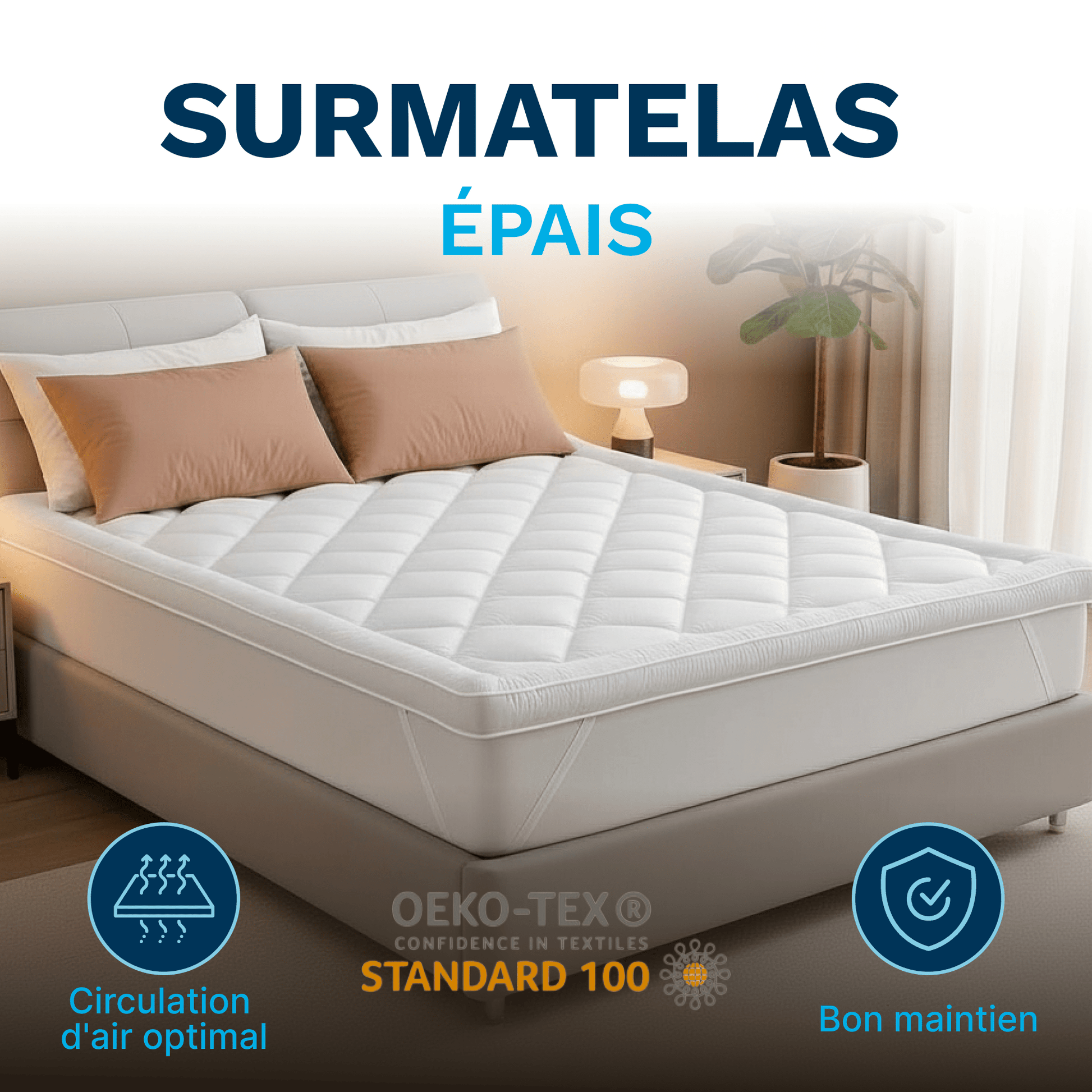 Surmatelas, 800 g pour chambre et lit – vue détaillée 21