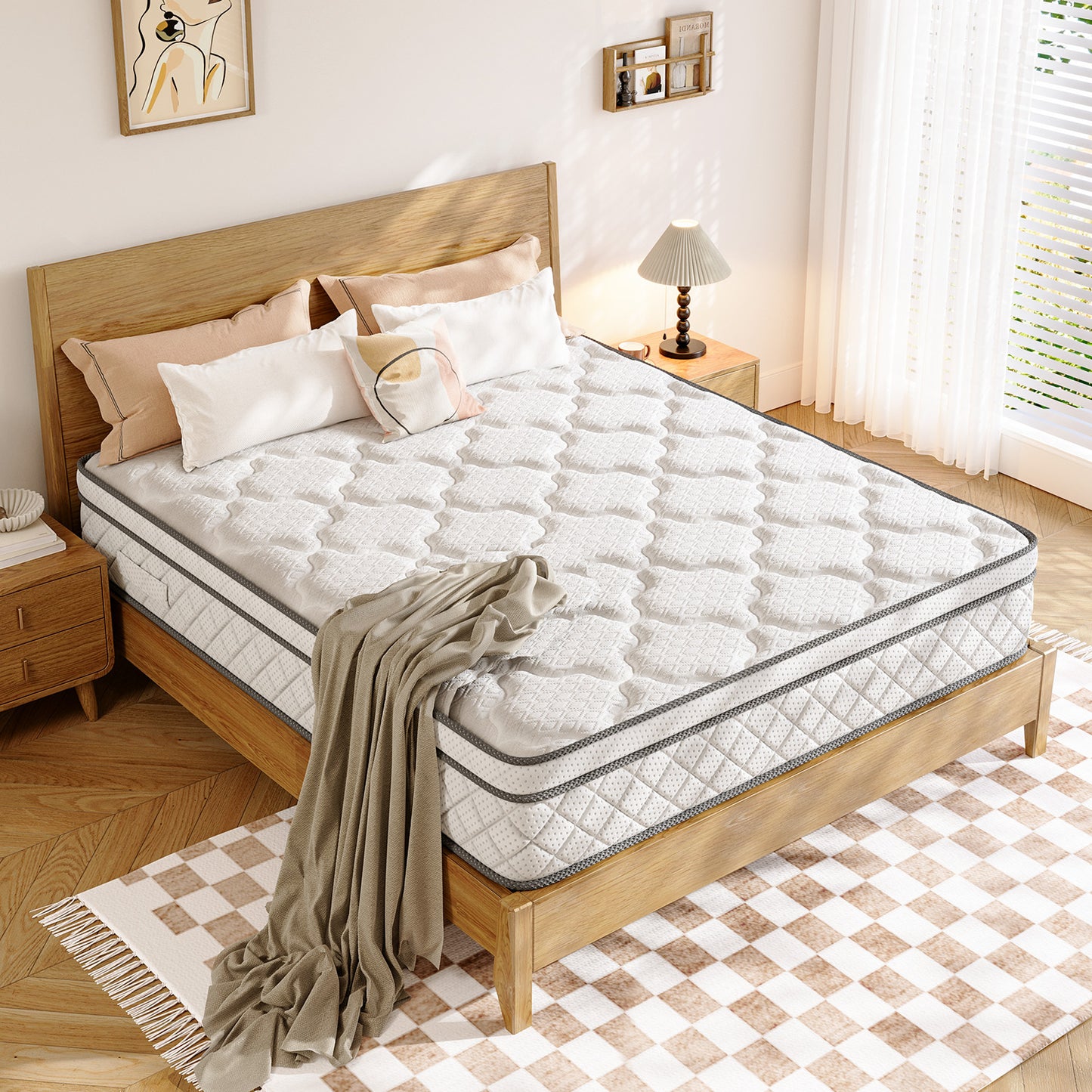 Surmatelas, blanc pour chambre et lit – vue principale