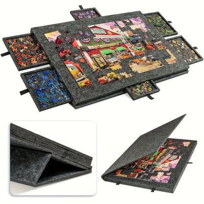Table à puzzle, 1PC +6 Tiroirs +2 Boîte de rangement pour loisirs et projets créatifs – vue détaillée 6