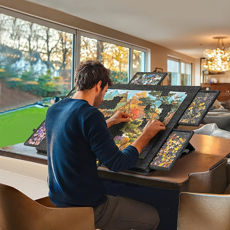 Table à puzzle, 1PC +6 Tiroirs +2 Boîte de rangement pour loisirs et projets créatifs – vue détaillée 7