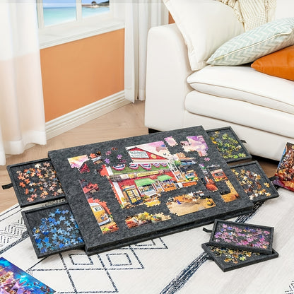 Table à puzzle, 1PC +6 Tiroirs +2 Boîte de rangement pour loisirs et projets créatifs – vue détaillée 8