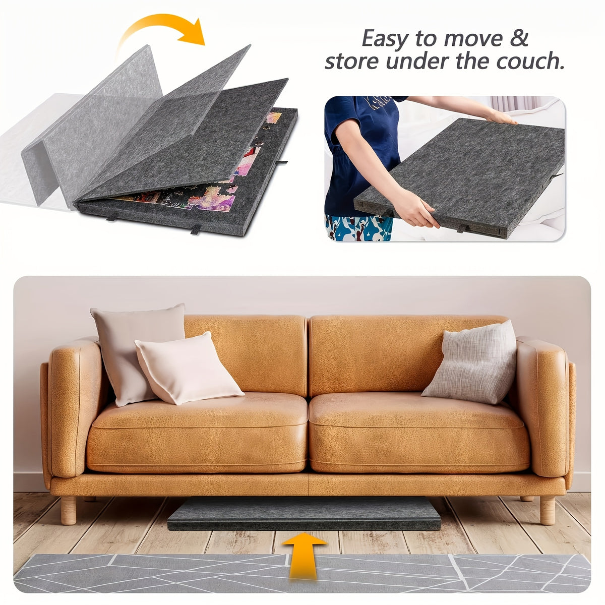 Table à puzzle, 1PC +6 Tiroirs +2 Boîte de rangement pour loisirs et projets créatifs – vue détaillée 9