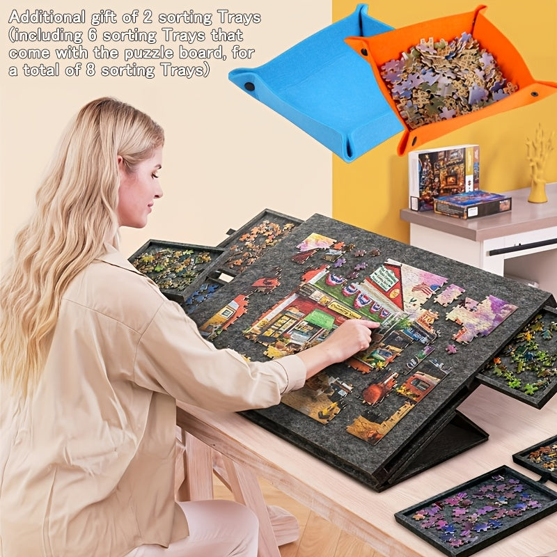 Table à puzzle, 1PC +6 Tiroirs +2 Boîte de rangement pour loisirs et projets créatifs – vue détaillée 11