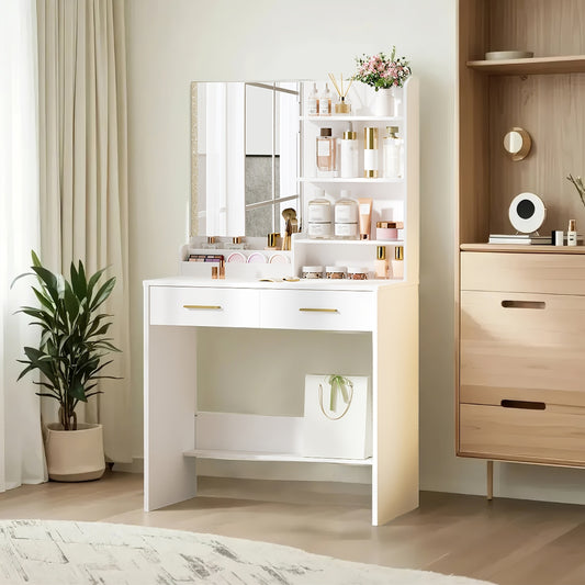 Table à toilette, blanc pour literie et chambre – vue principale