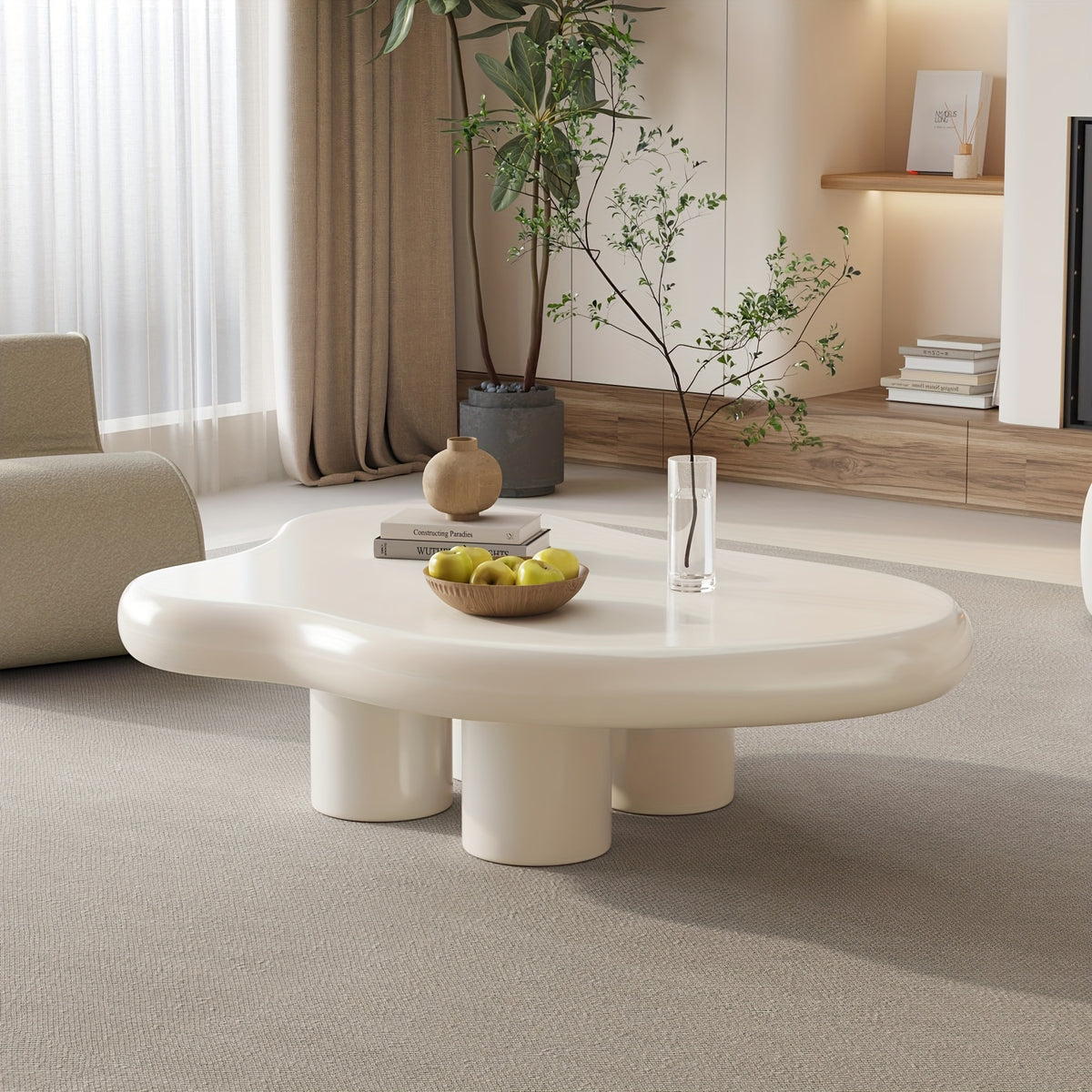 Table basse, Blanc crème pour salon et maison – vue détaillée 5