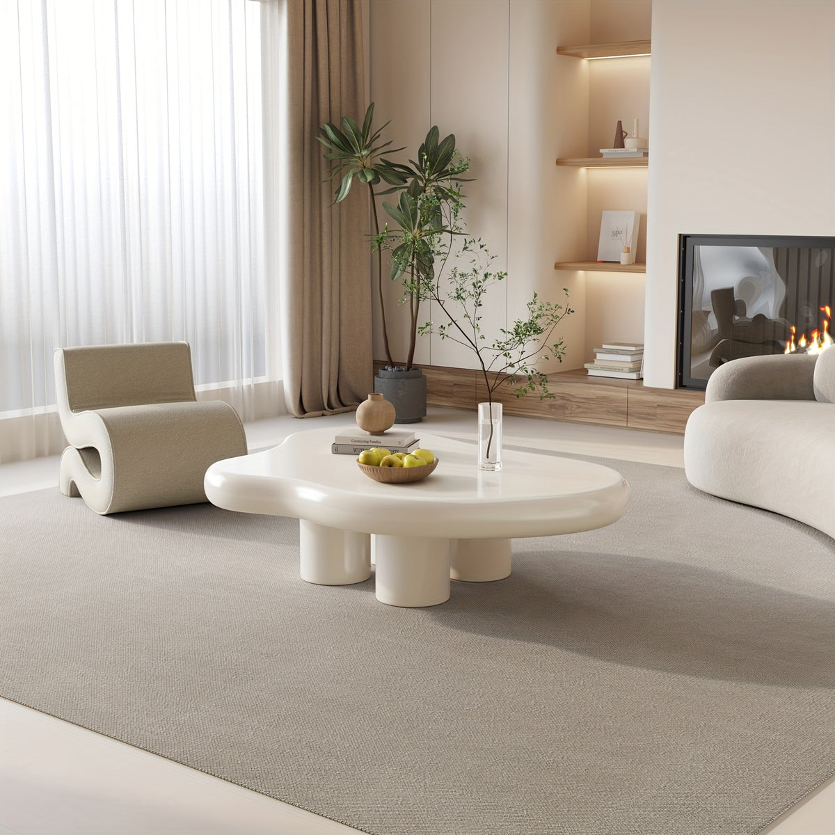 Table basse, Blanc crème pour salon et maison – vue détaillée 9