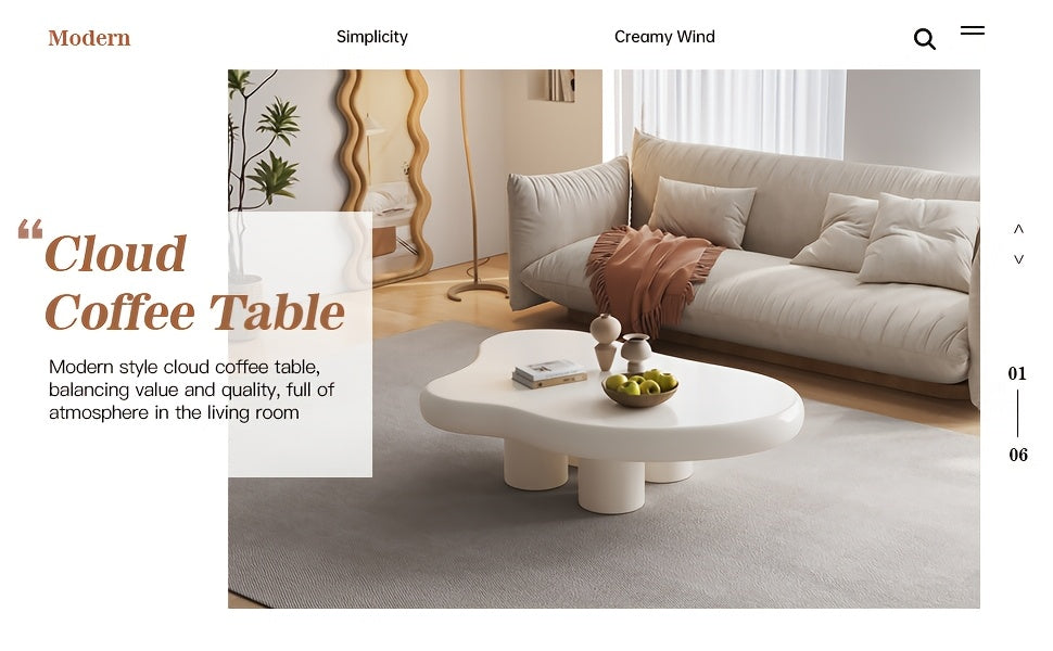 Table basse, Blanc crème pour salon et maison – vue détaillée 10