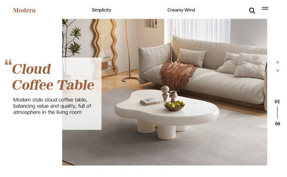 Table basse, Blanc crème pour salon et maison – vue détaillée 10