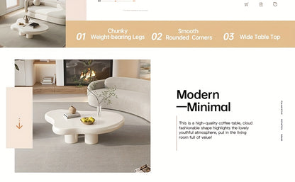 Table basse, Blanc crème pour salon et maison – vue détaillée 11