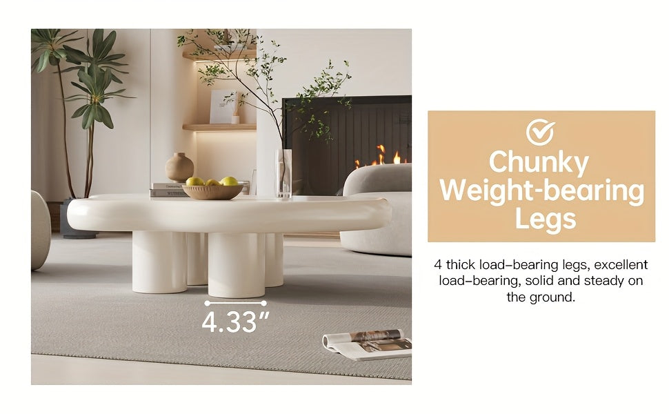 Table basse, Blanc crème pour salon et maison – vue détaillée 12