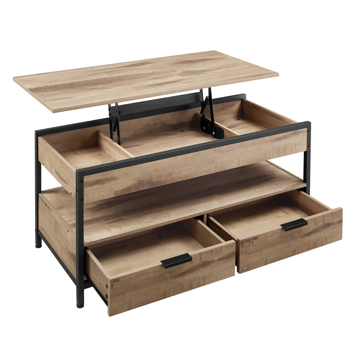 Table basse, Gris Anthracite et Noir Encre pour salon et maison – vue détaillée 2
