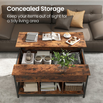 Table basse, Marron Chameau + Noir pour salon et maison – vue détaillée 2