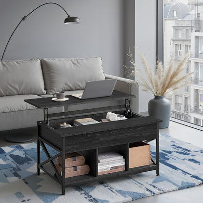 Table basse, Marron Chameau + Noir pour salon et maison – vue détaillée 6