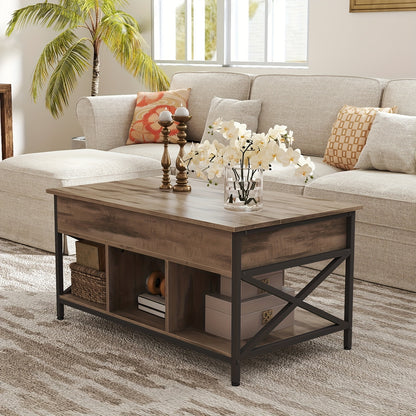 Table basse, Marron Chameau + Noir pour salon et maison – vue détaillée 8