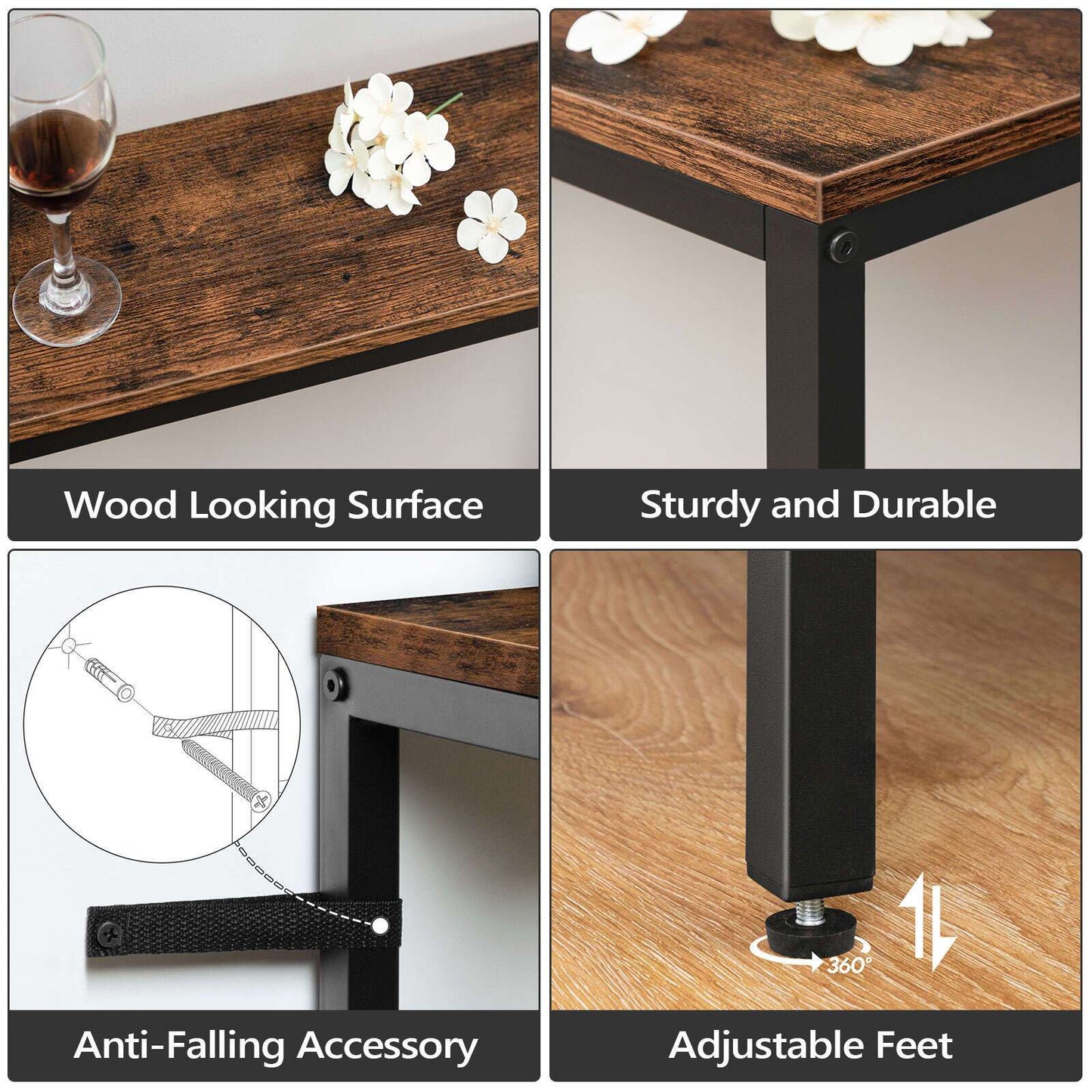 Table console, 160 cm pour salon et maison – vue détaillée 8