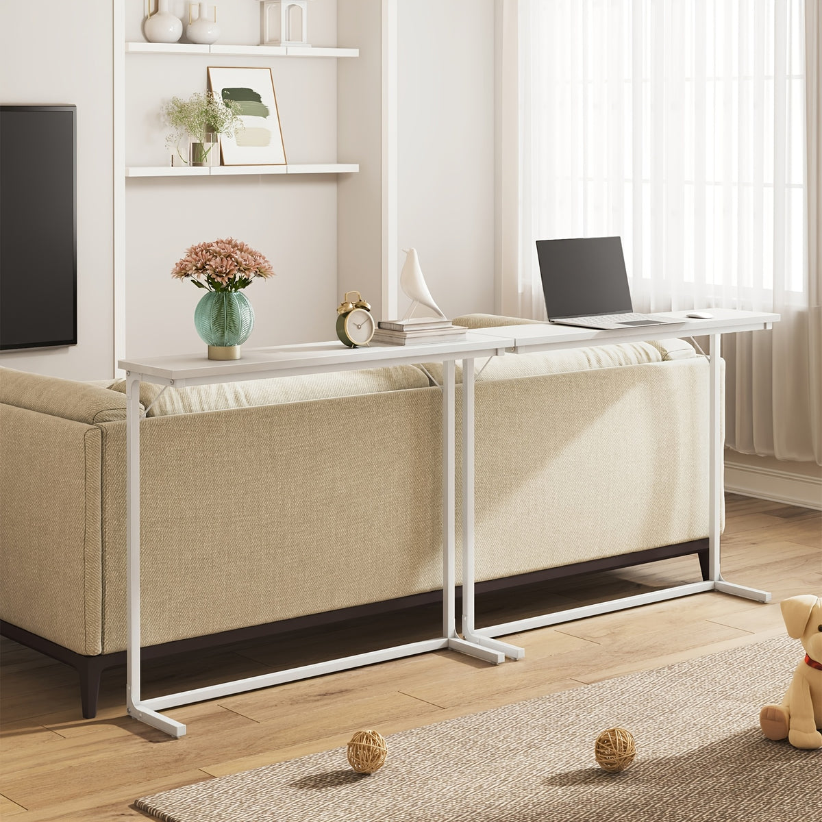 Table console, Blanc pour salon et maison – vue principale