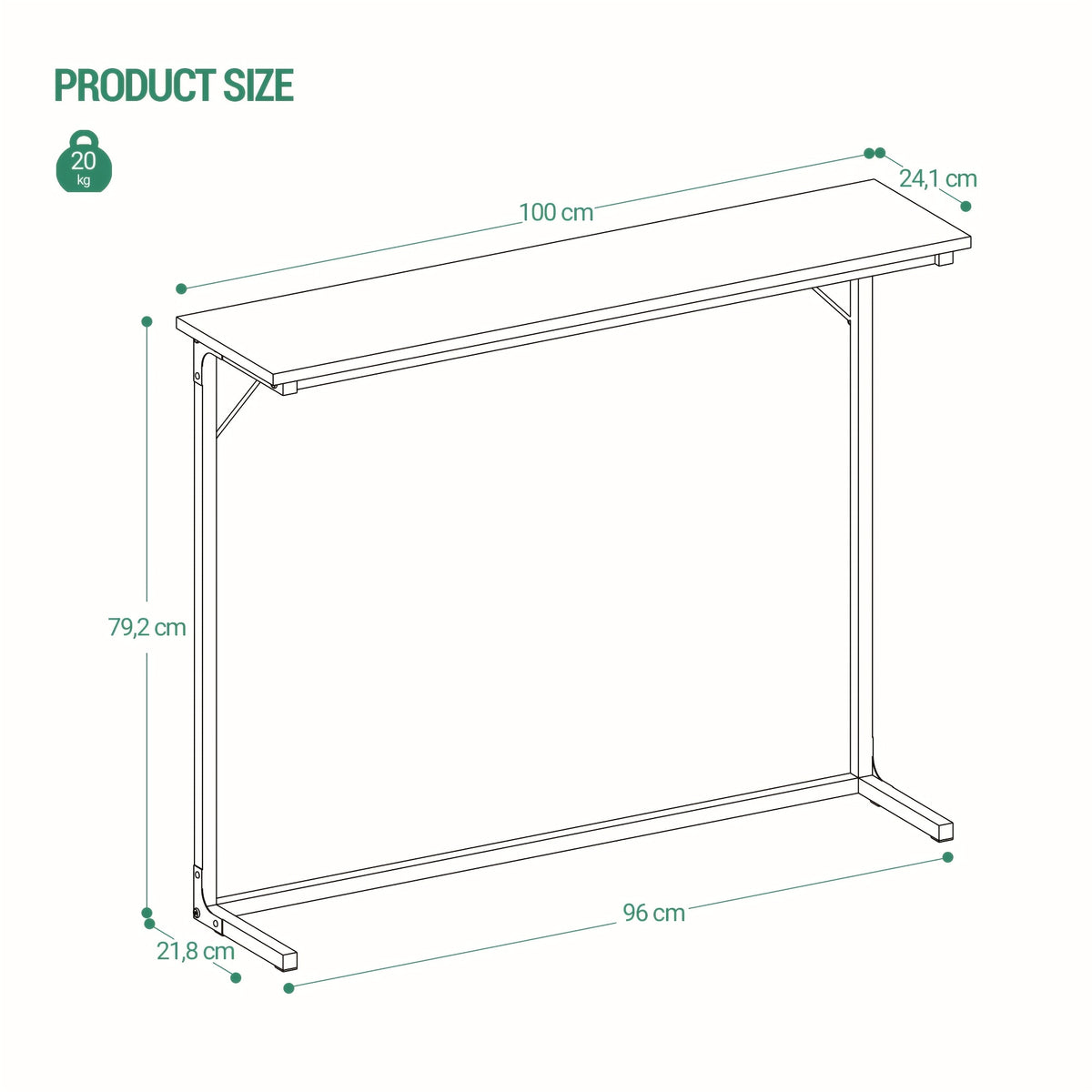 Table console, Blanc pour salon et maison – vue détaillée 3