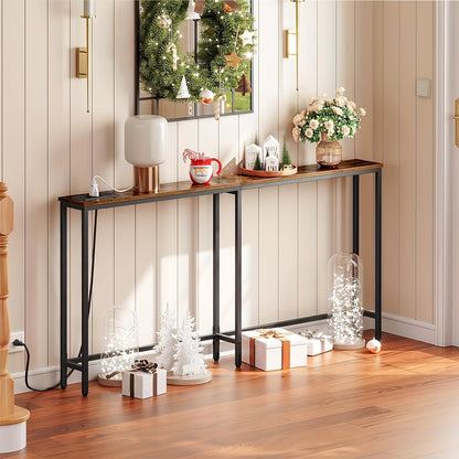 Table console d'entrée, Brun pour salon et maison – vue principale