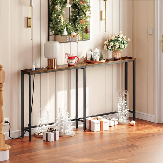 Table console d'entrée, Brun pour salon et maison – vue principale
