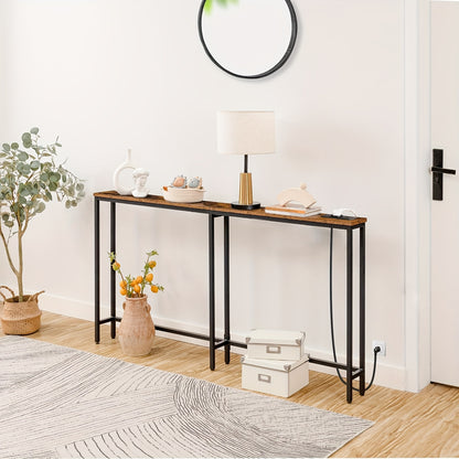 Table console d'entrée, Brun pour salon et maison – vue détaillée 2