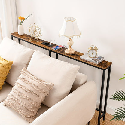 Table console d'entrée, Brun pour salon et maison – vue détaillée 4