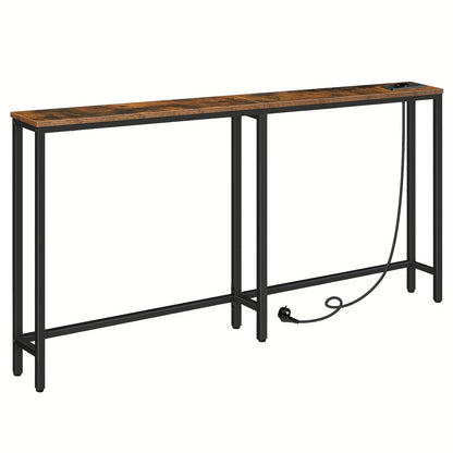 Table console d'entrée, Brun pour salon et maison – vue détaillée 9