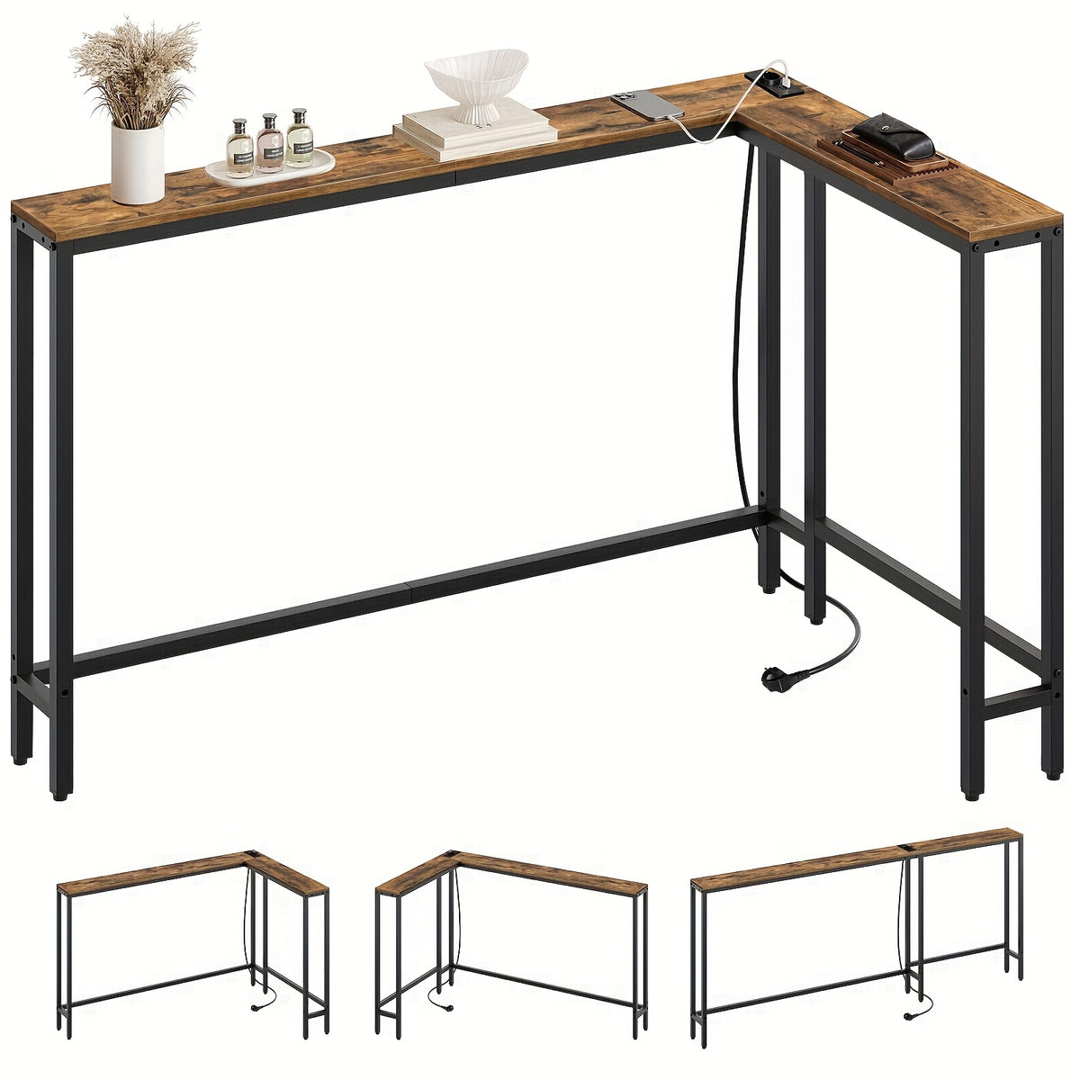 Table console étroite, 180 cm pour salon et maison – vue détaillée 2