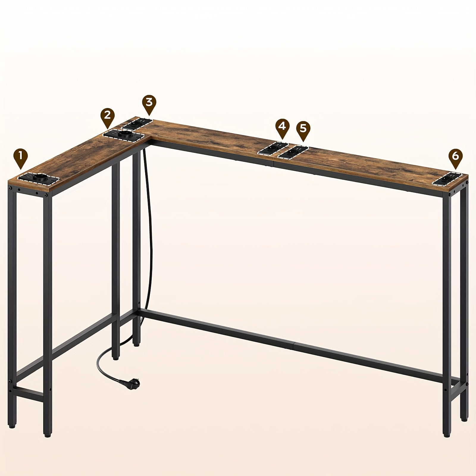 Table console étroite, 180 cm pour salon et maison – vue détaillée 5