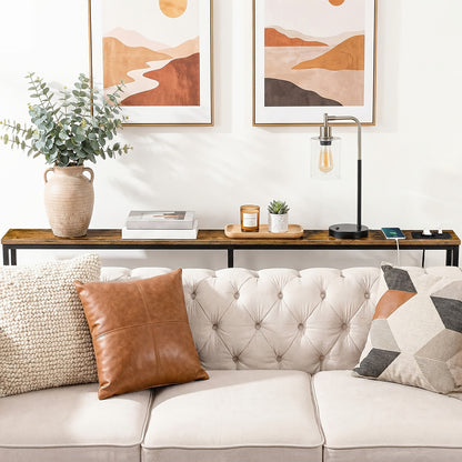 Table Console Etroite, Brun pour salon et maison – vue détaillée 4