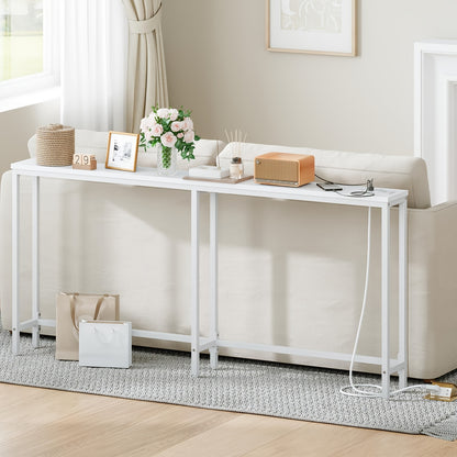 Table Console Etroite, Brun pour salon et maison – vue détaillée 11