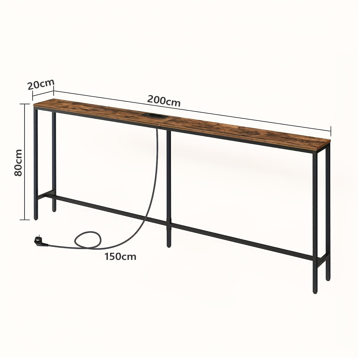 Table d'appoint latérale, 200 cm pour salon et maison – vue détaillée 3