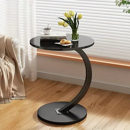 Table d'appoint ronde moderne, métal pour salon et maison – vue principale