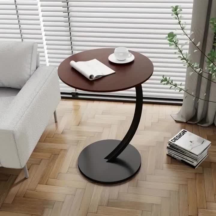 Table d'appoint ronde moderne, métal pour salon et maison – vue détaillée 3