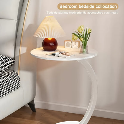 Table d'appoint ronde moderne, métal pour salon et maison – vue détaillée 4