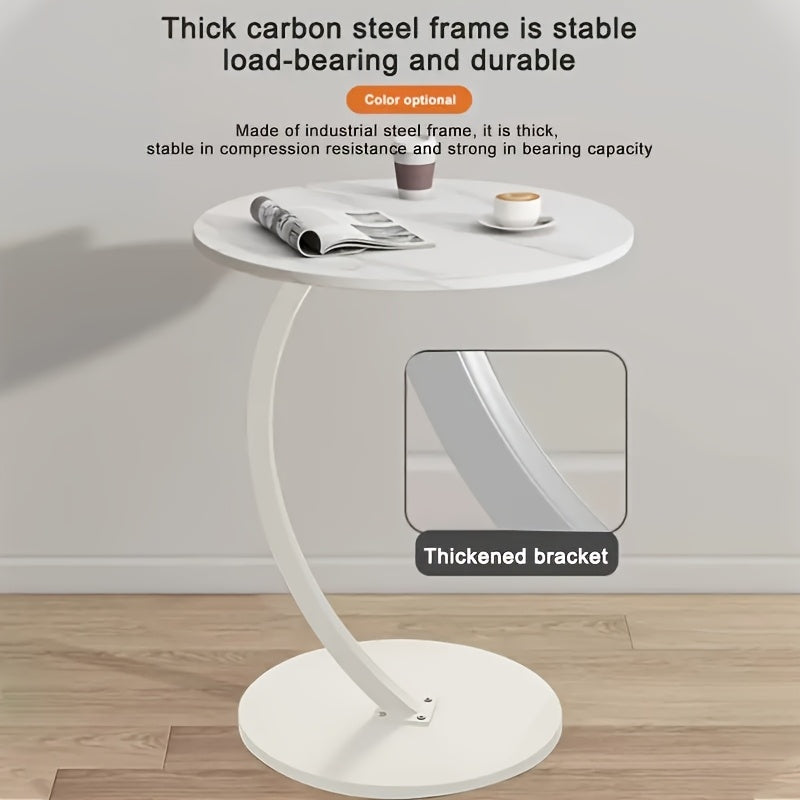 Table d'appoint ronde moderne, métal pour salon et maison – vue détaillée 5