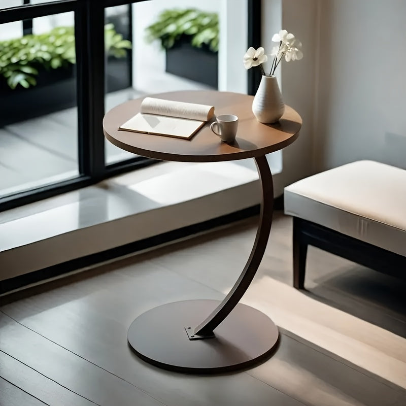 Table d'appoint ronde moderne, métal pour salon et maison – vue détaillée 8