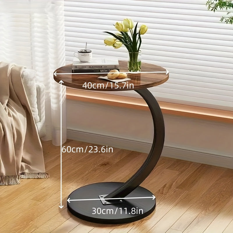 Table d'appoint ronde moderne, métal pour salon et maison – vue détaillée 10
