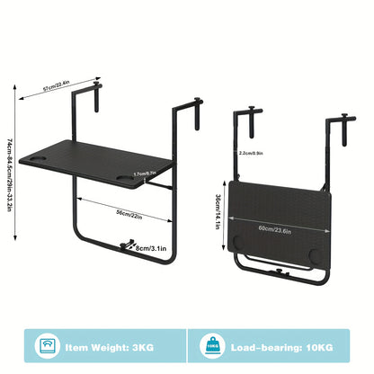 Table de camping, 1pc pour jardin et balcon – vue détaillée 3