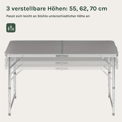 Table de camping, Gris pour jardin et terrasse – vue détaillée 5