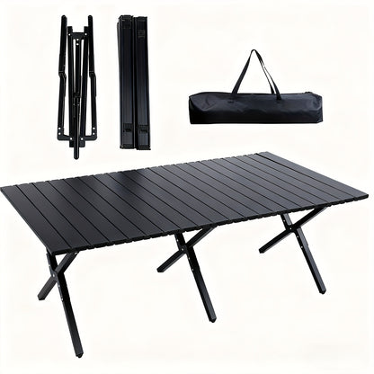Table de camping, Noir pour jardin – vue détaillée 6