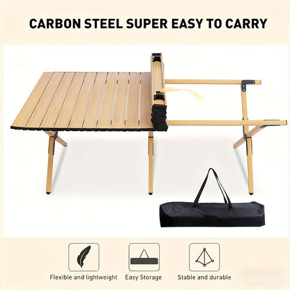 Table de camping, Noir pour jardin – vue détaillée 8