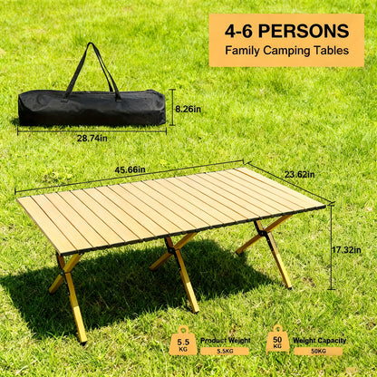 Table de camping, Noir pour jardin – vue détaillée 9