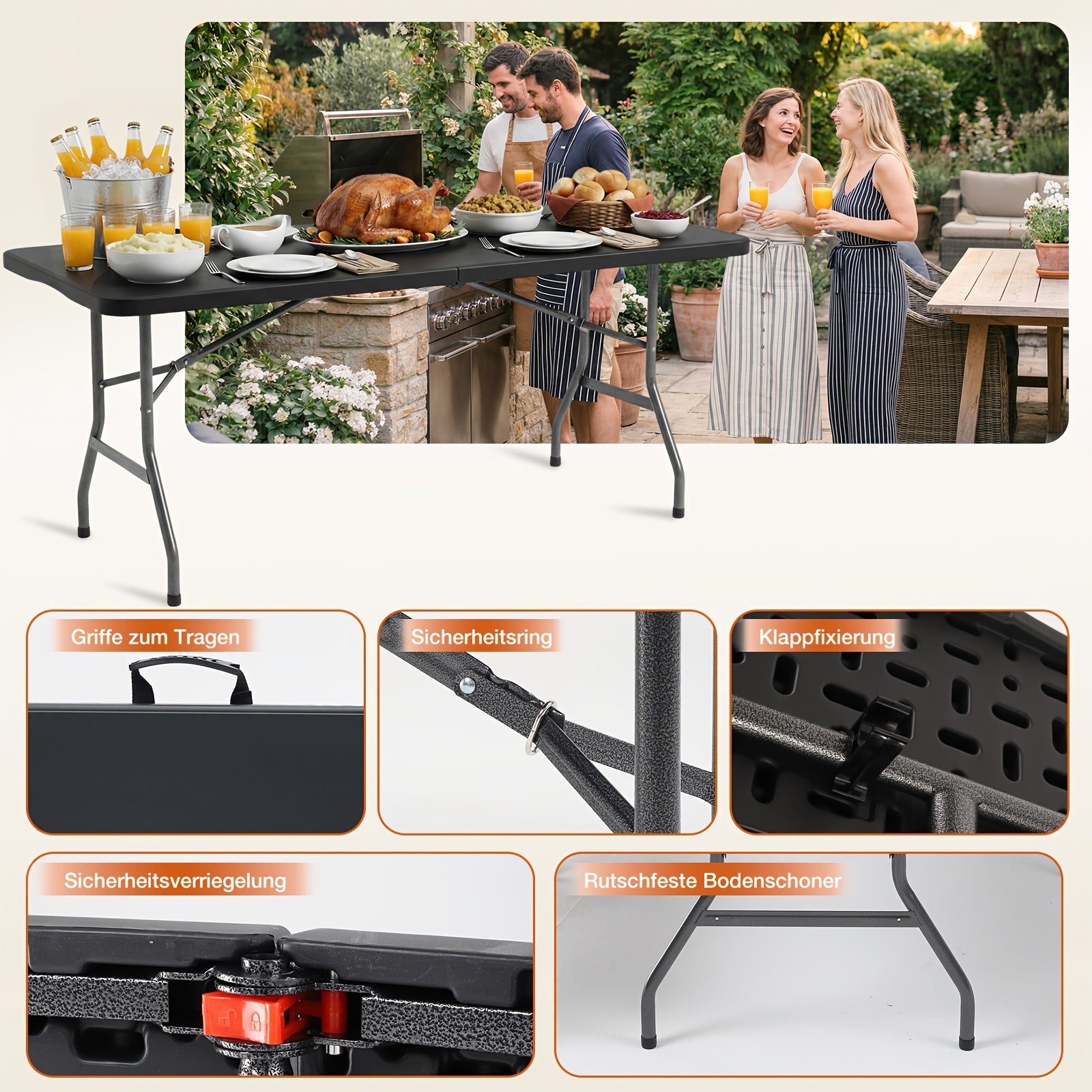 Table de camping, plastique pour jardin et balcon – vue détaillée 2
