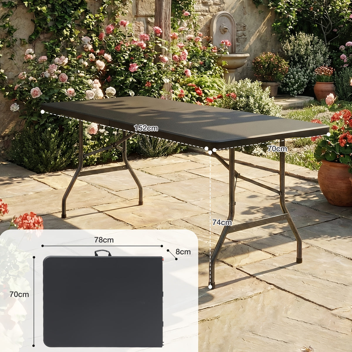 Table de camping, plastique pour jardin et balcon – vue détaillée 5