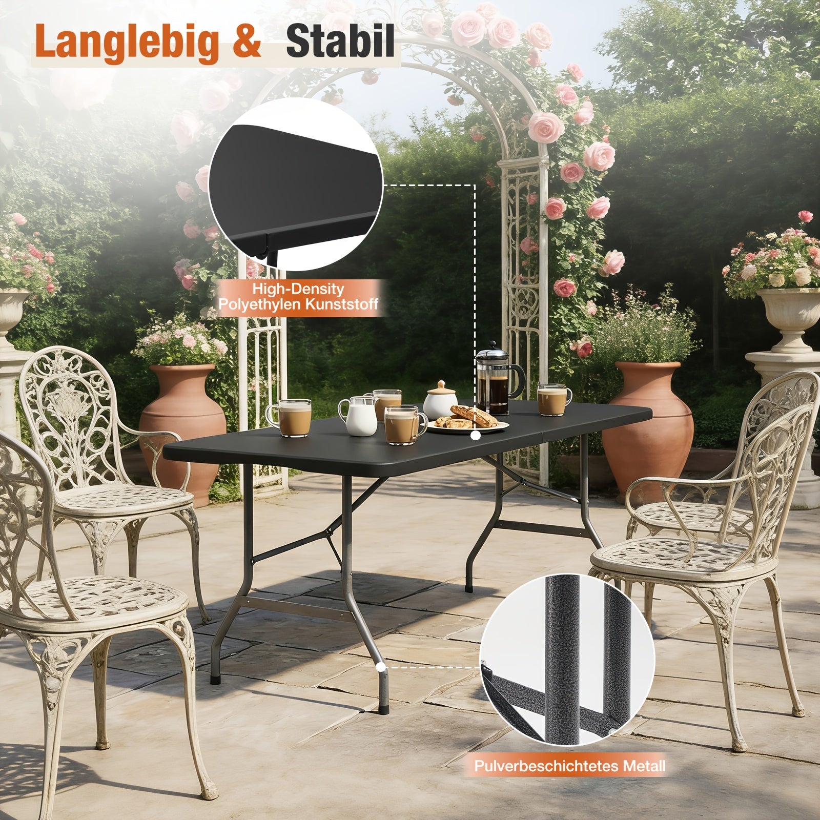 Table de camping, plastique pour jardin et balcon – vue détaillée 6