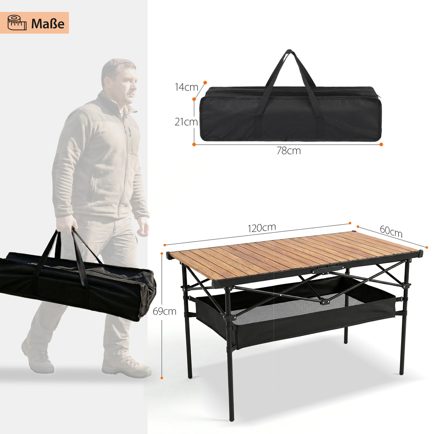 Table de camping pour jardin et balcon – vue détaillée 2