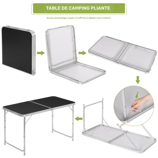 Table de camping, Support en Alliage d'Aluminium Rési pour balcon – vue principale