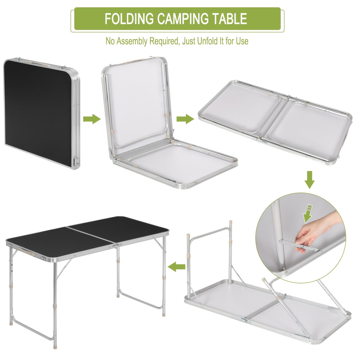 Table de camping, Support en Alliage d'Aluminium Rési pour balcon – vue détaillée 4