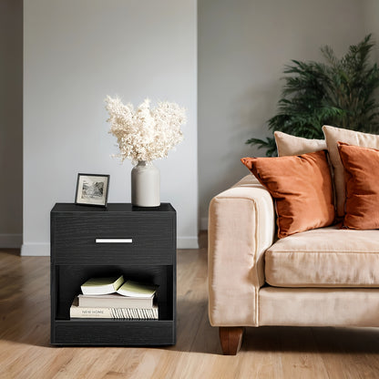 Table de chevet, Beige naturel + blanc classique pour pièce de vie et usage quotidien – vue détaillée 6